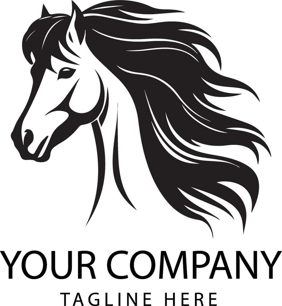 vektor av häst ansikte logotyp