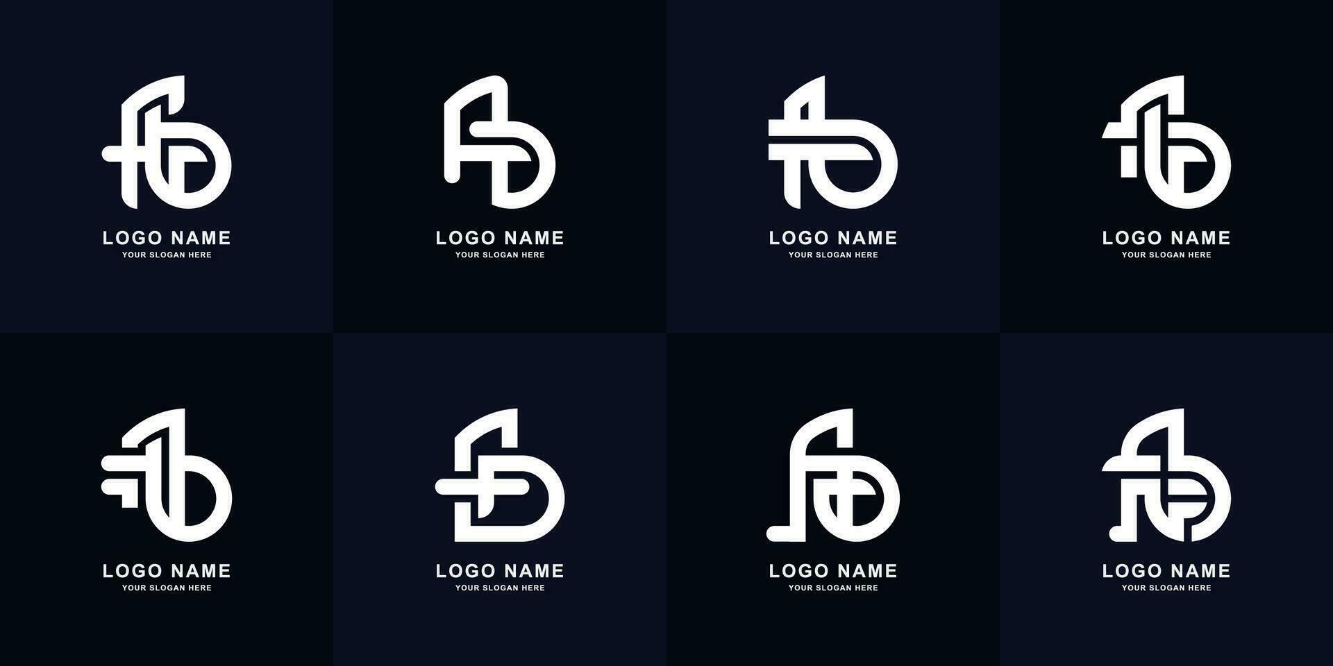 Sammlung Brief ein oder ab Monogramm Logo Design vektor