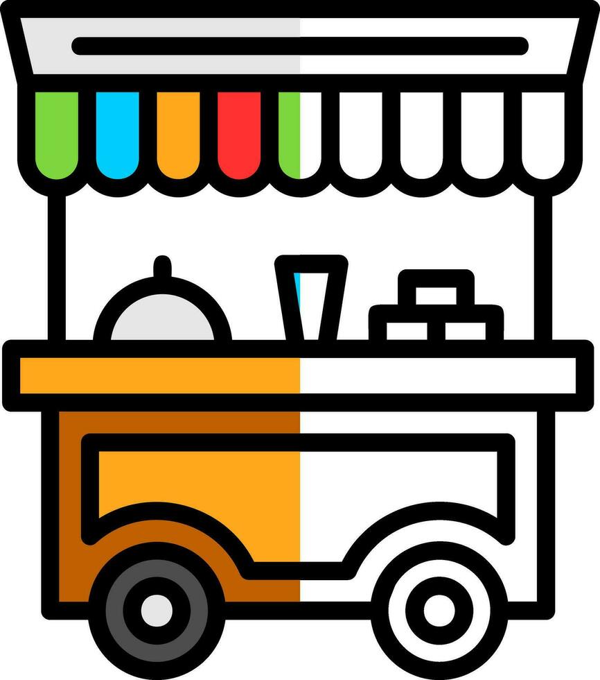 Food Cart Vektor-Icon-Design vektor