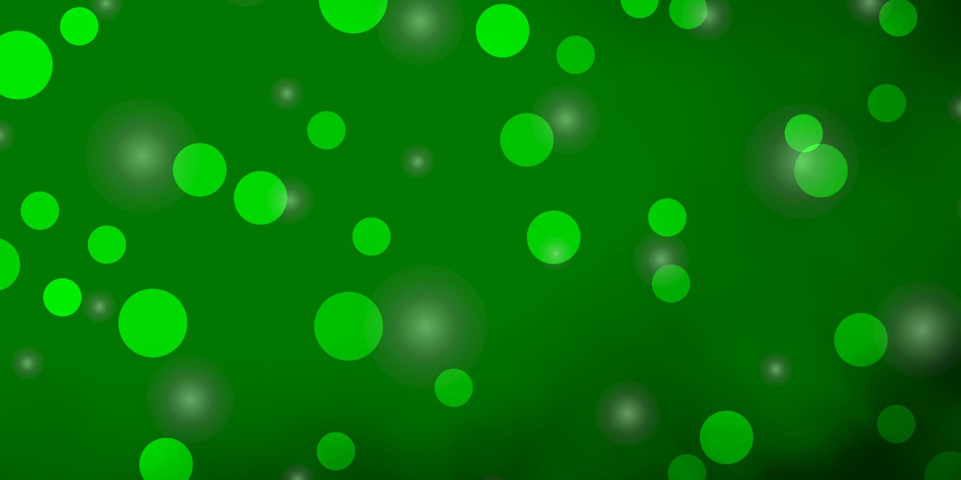 hellgrüner Vektorhintergrund mit Kreisen Sterne bunte Scheiben Sterne auf einfachem Steigungshintergrunddesign für Plakatfahnen vektor