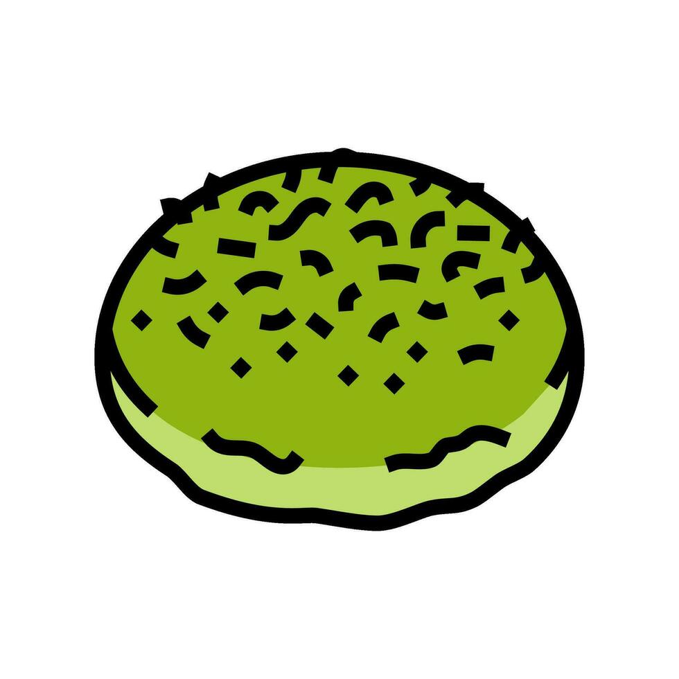 Spinat Brötchen Essen Mahlzeit Farbe Symbol Vektor Illustration