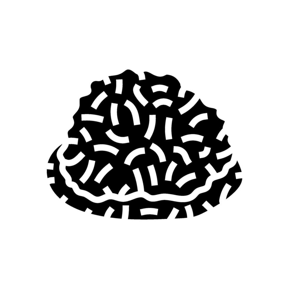 Kokosnuss Makronen Süss Essen Glyphe Symbol Vektor Illustration