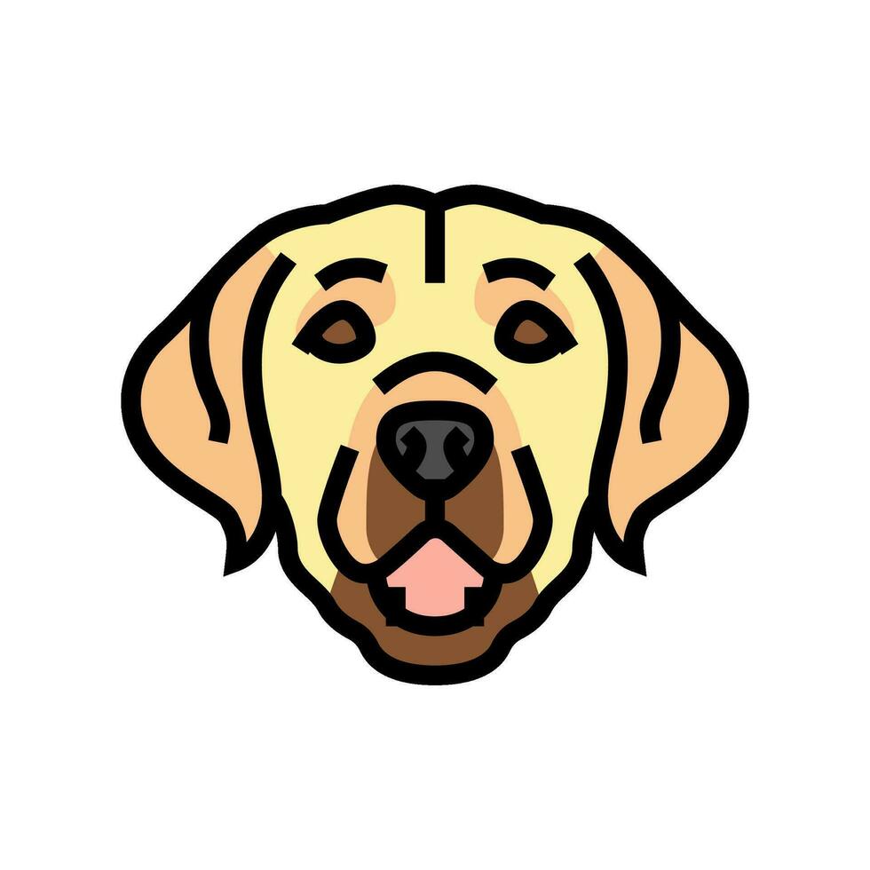 Labrador Retriever Hund Hündchen Haustier Farbe Symbol Vektor Illustration