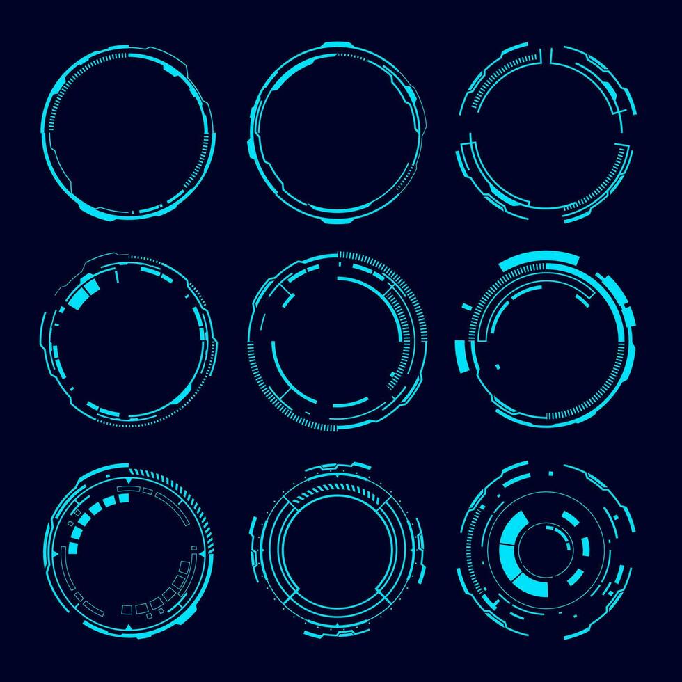 vektor teknologi trogen cirkel element. hud fokus sci-fi cirkulär design.