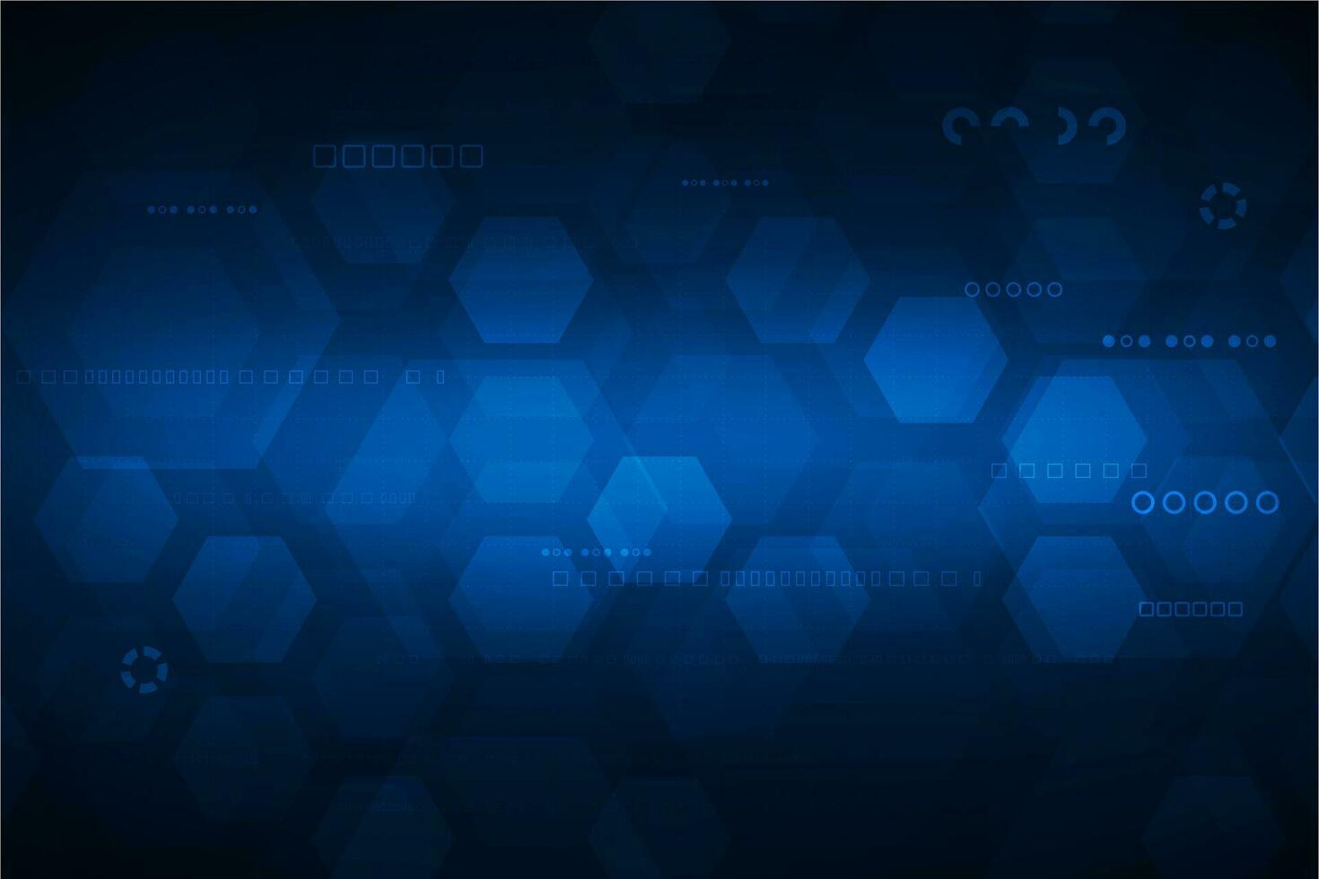 Vektor Hexagon gestalten abstrakt Technologie modern futuristisch Blau Licht Hintergrund.