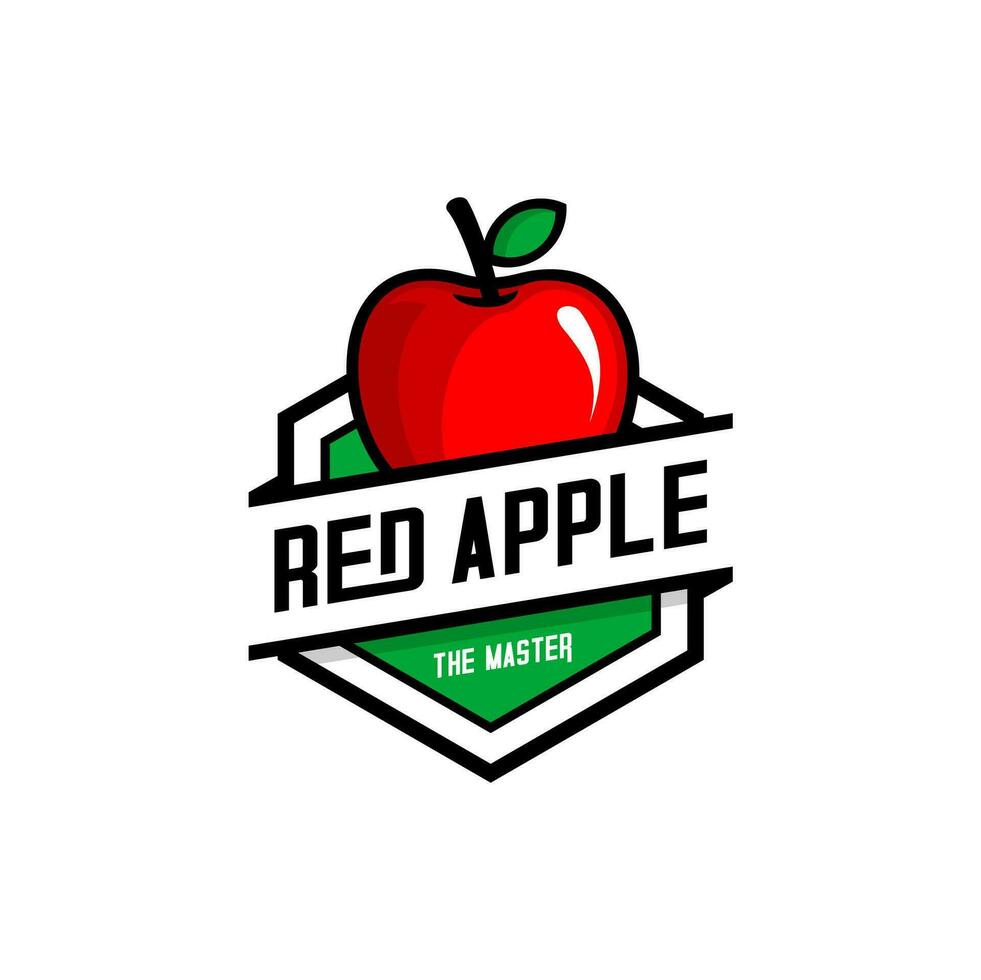 frukt av rött äpple vektor