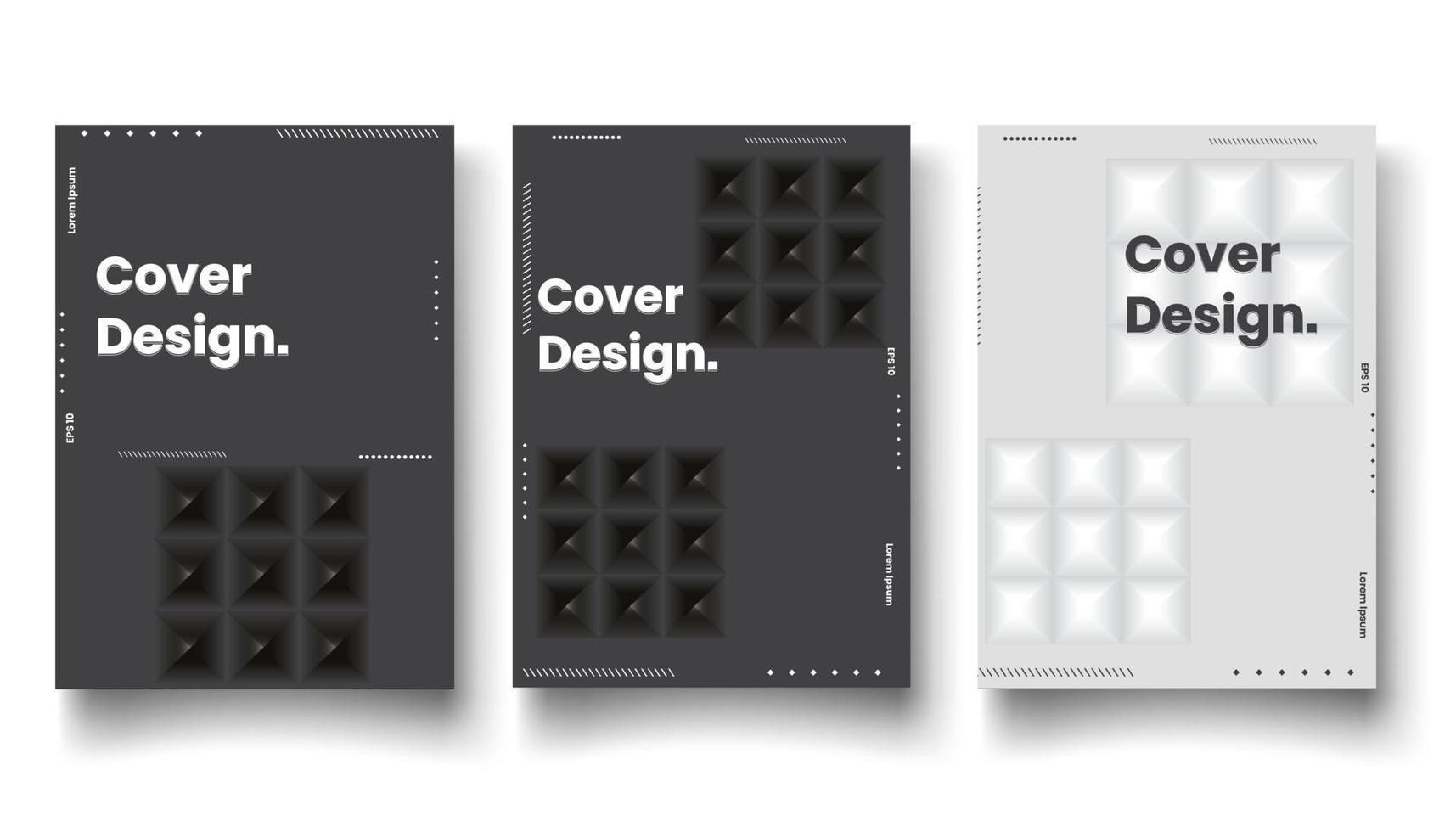 Cover Design Template Set mit abstrakten Linien modernen unterschiedlichen Farbverlauf Stil auf Hintergrund vektor