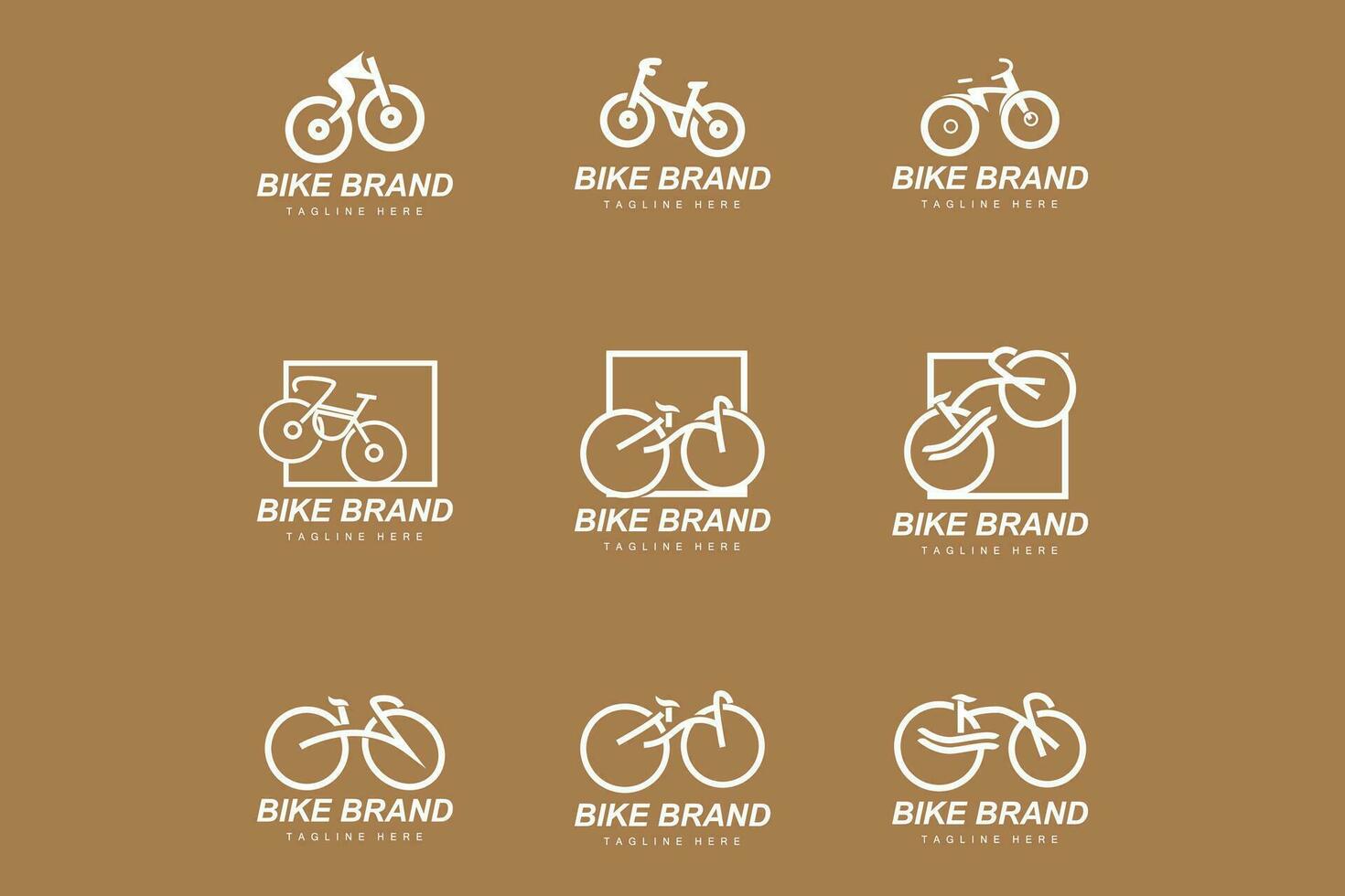 Fahrrad Logo. Fahrrad Sport Ast Vektor, einfach minimalistisch Transport Design, Vorlage, Silhouette vektor