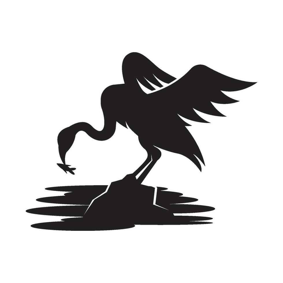 stork logotyp ikon, vektor illustration mall design.