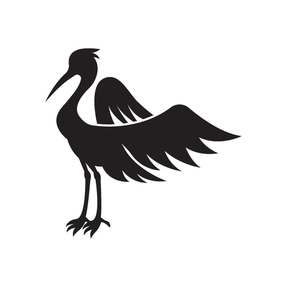 stork logotyp ikon, vektor illustration mall design.