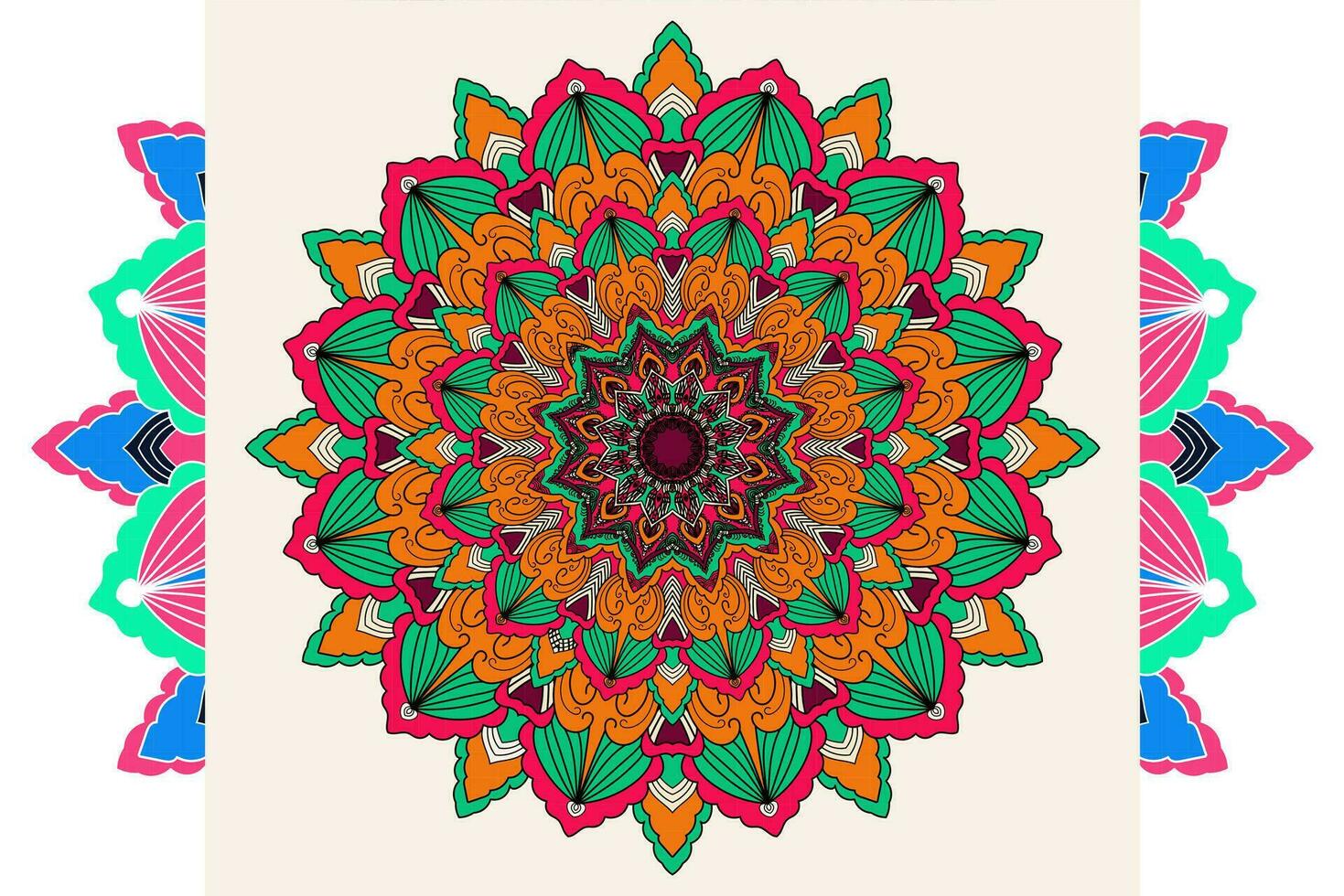 Mandala Design Vorlage. runden Ornament Muster oder Arabeske Muster Arabisch islamisch Osten Stil. Buch Abdeckung. vektor