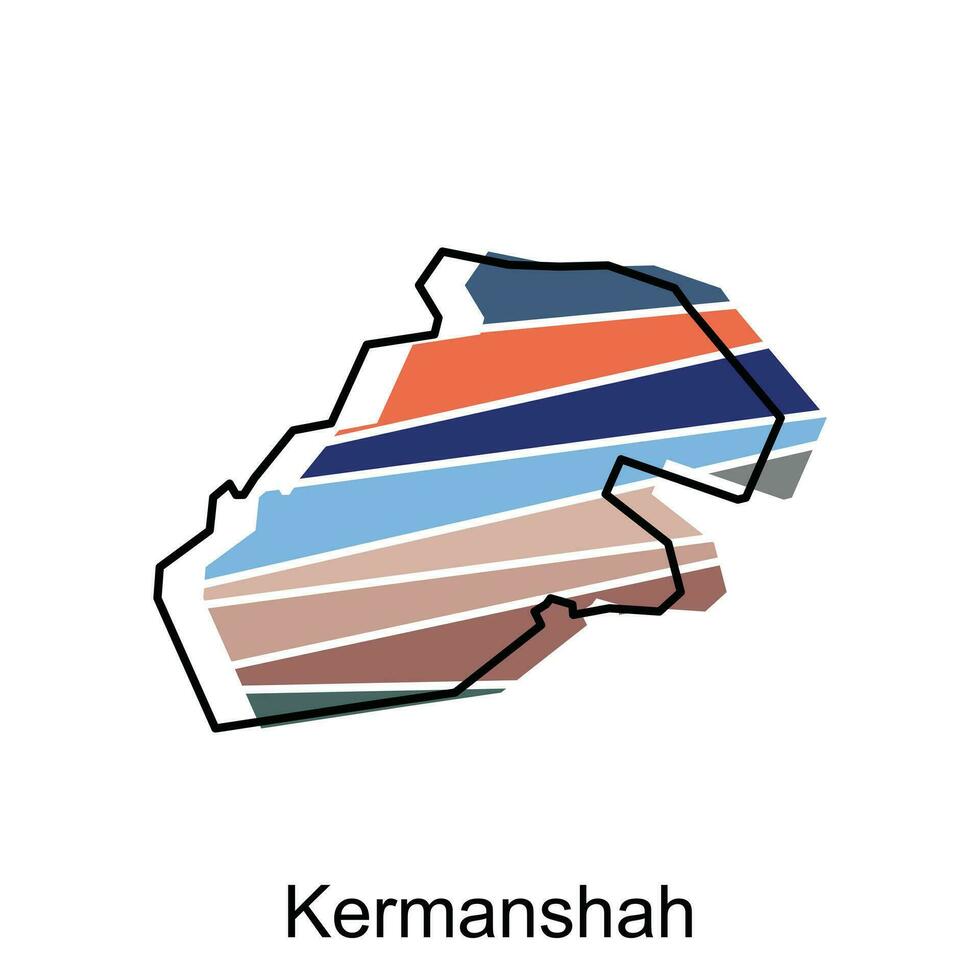 Vektor Grafik von kermanshah Karte, ich rannte Land Vektor Design Vorlage isoliert auf Weiß Hintergrund