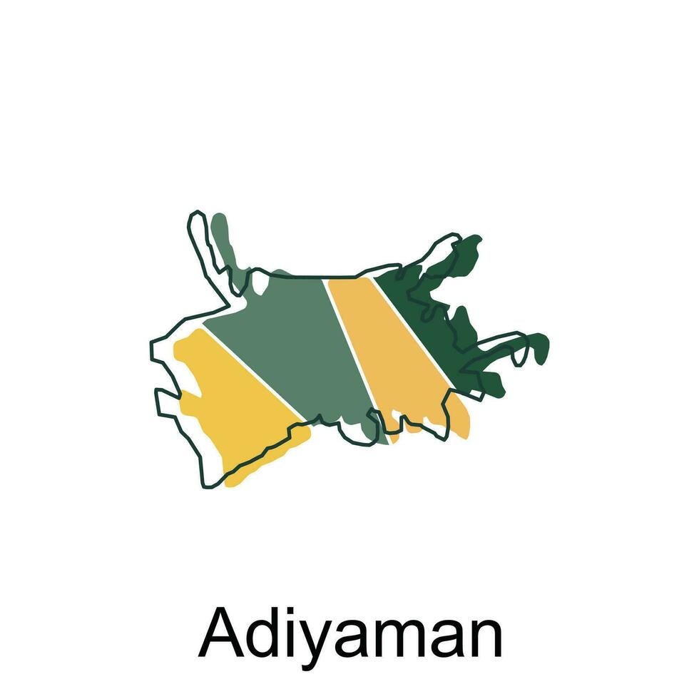 adiyaman Karta på vit bakgrund, Kalkon Karta platt ikon, vektor illustration design mall