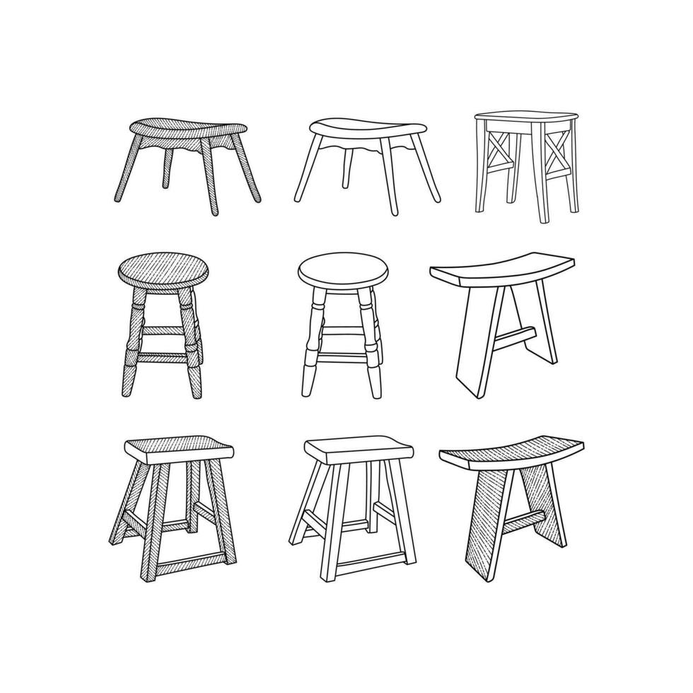 ikon uppsättning av sittplats minimalistisk linje konst stil design illustration mall vektor, lämplig för din företag vektor