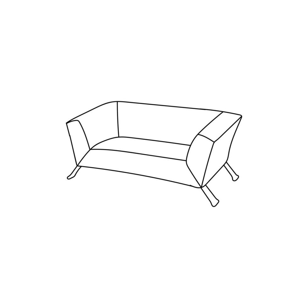 soffa möbel logotyp mall, interiör design logotyp symbol, element grafisk illustration design mall vektor