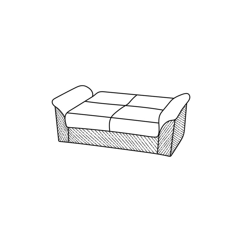 soffa ikon linje enkel design modern, interiör möbel vektor design mall, lämplig för din företag