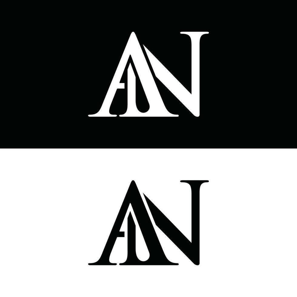 första ett monogram logotyp, brev logotyp design mall vektor, lämplig för din företag vektor