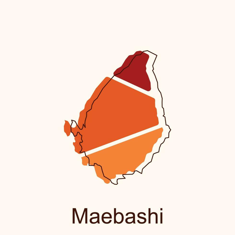 Vektor Karte von maebashi modern Umriss, hoch detailliert Vektor Karte Japan Illustration Vektor Design Vorlage, geeignet zum Ihre Unternehmen