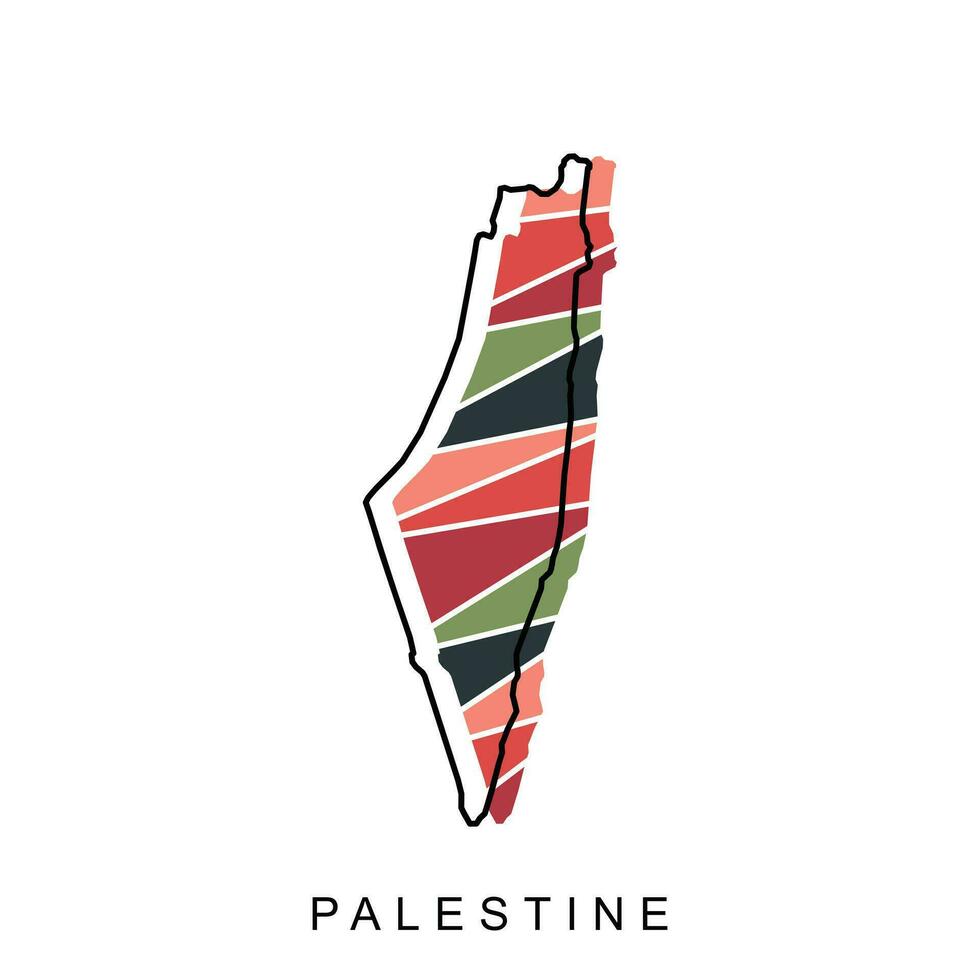 Karta av palestina vektor illustration, isolerat på vit bakgrund, illustration design mall, lämplig för din företag