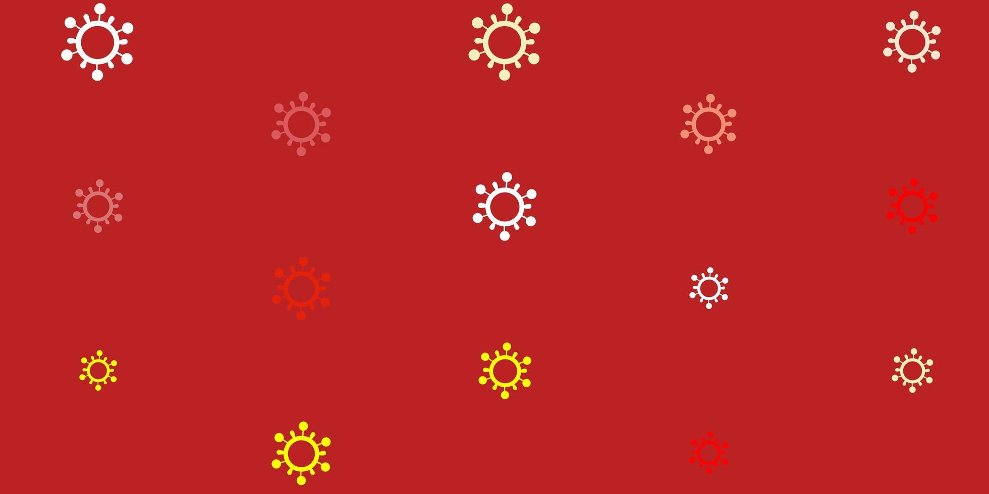 ljus orange vektor bakgrund med virussymboler