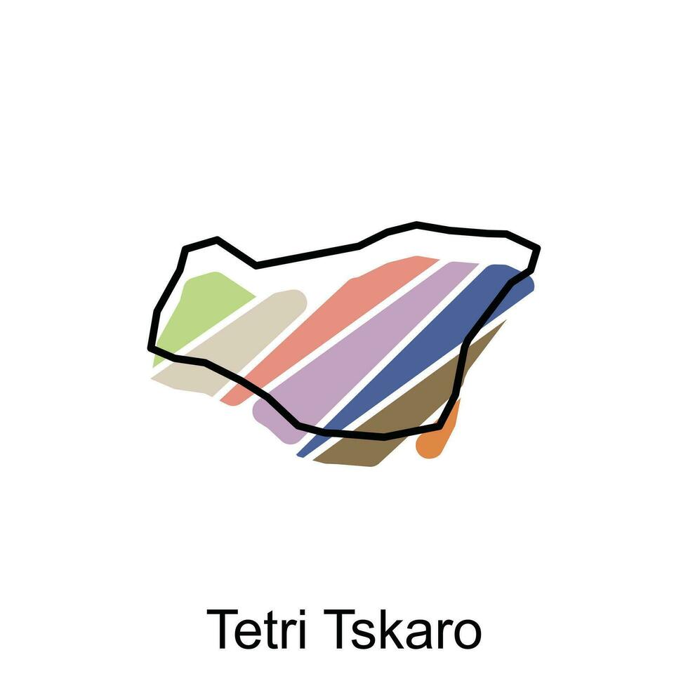 Karte von Tetri tskaro Georgia hoch detailliert auf Weiß Hintergrund. abstrakt Design Vektor Vorlage