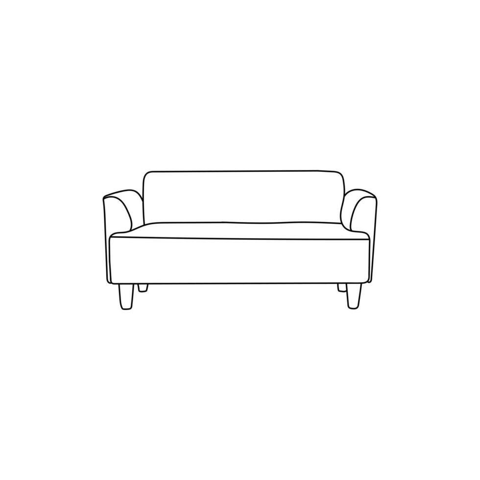 soffa grafisk ikon logotyp design abstrakt begrepp vektor mall