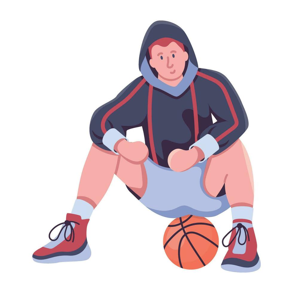 trendig basketboll porträtt vektor