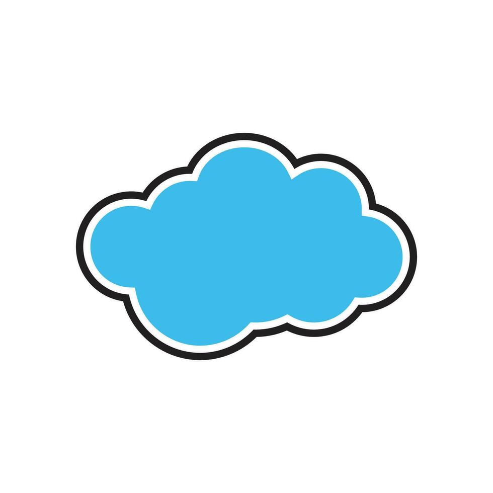 moln illustration logotyp ikon vektor platt design