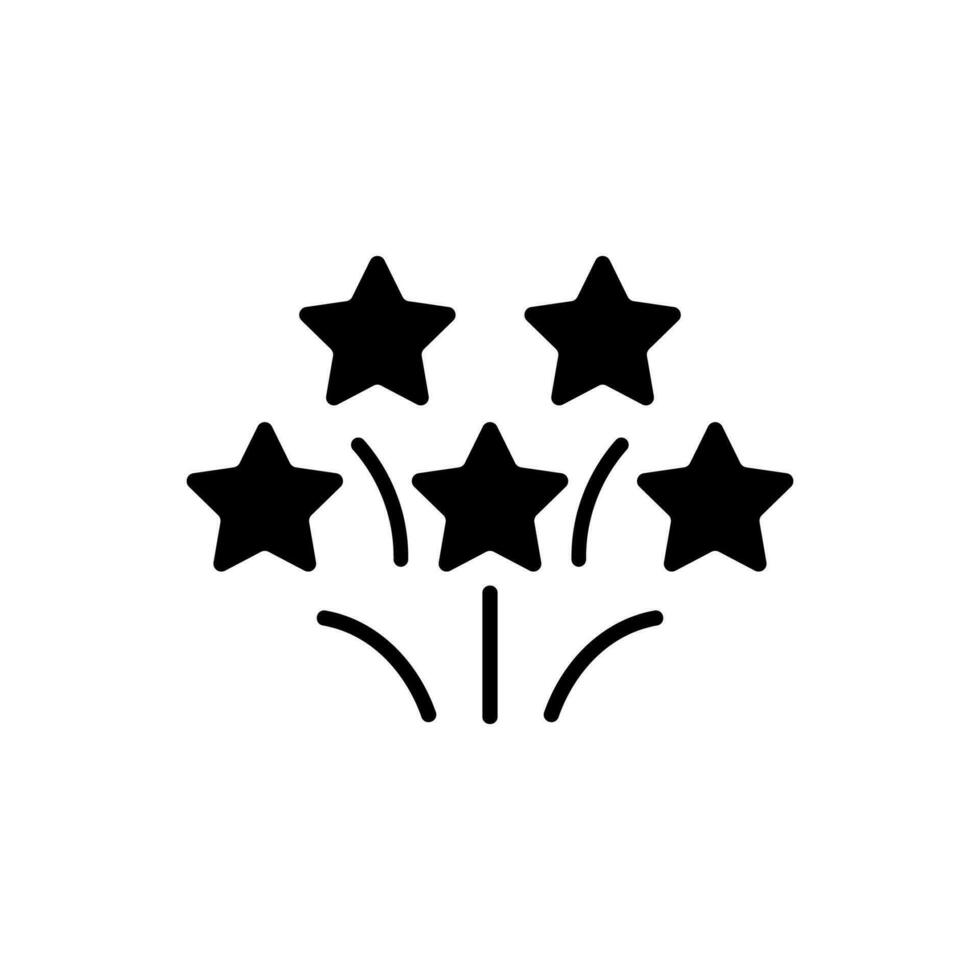 Vektor Element von fünf Star Explosion, Glyphe Symbol.