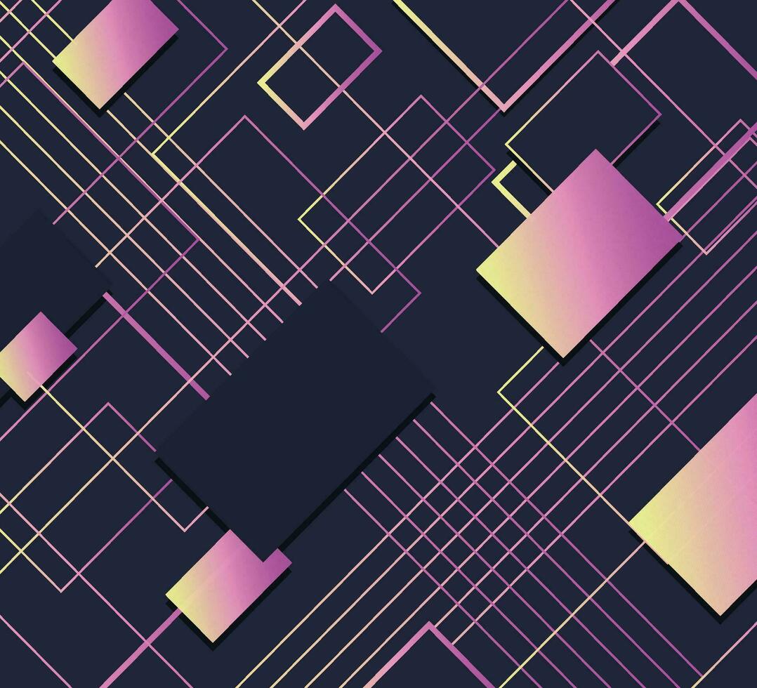 technologisch Neon- Farbe geometrisch Hintergrund, Rosa und Gelb Linien, grau Farbe Hintergrund geeignet zum Netz Design vektor