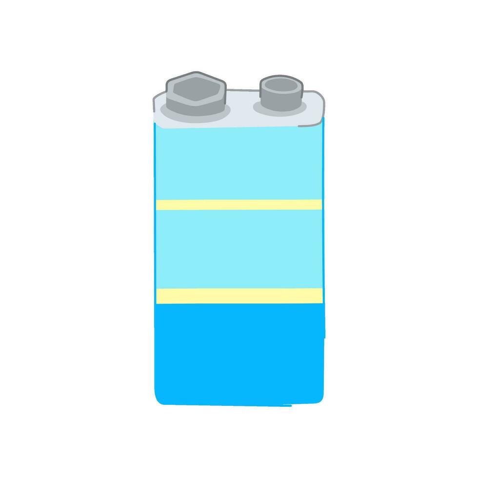 avgift batteri energi tecknad serie vektor illustration
