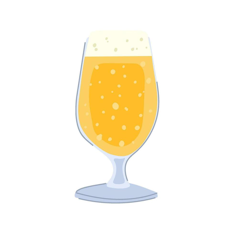 bar öl glas tecknad serie vektor illustration
