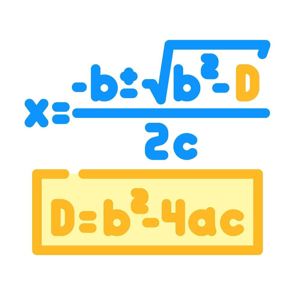 formel matematik vetenskap utbildning Färg ikon vektor illustration