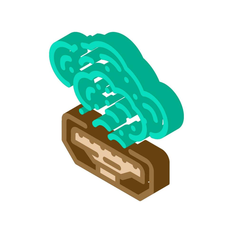 gas lukt isometrisk ikon vektor illustration