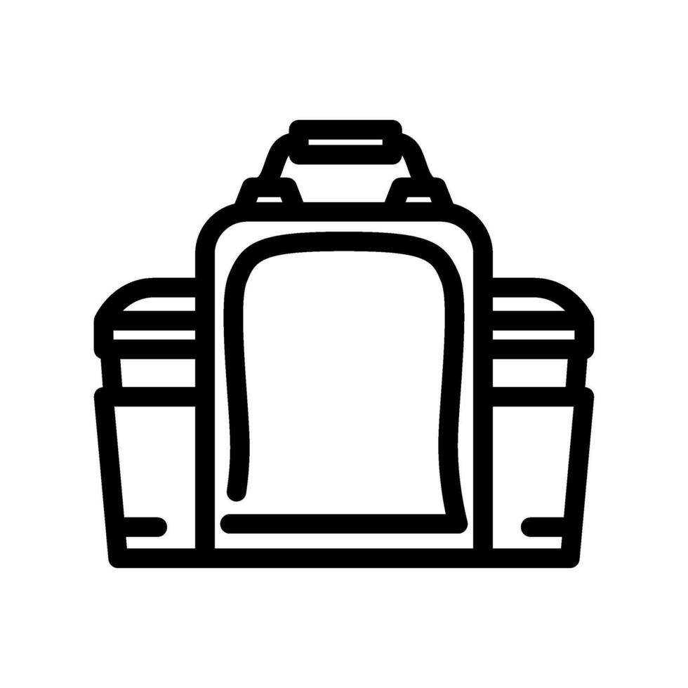 lunch låda väska friska linje ikon vektor illustration
