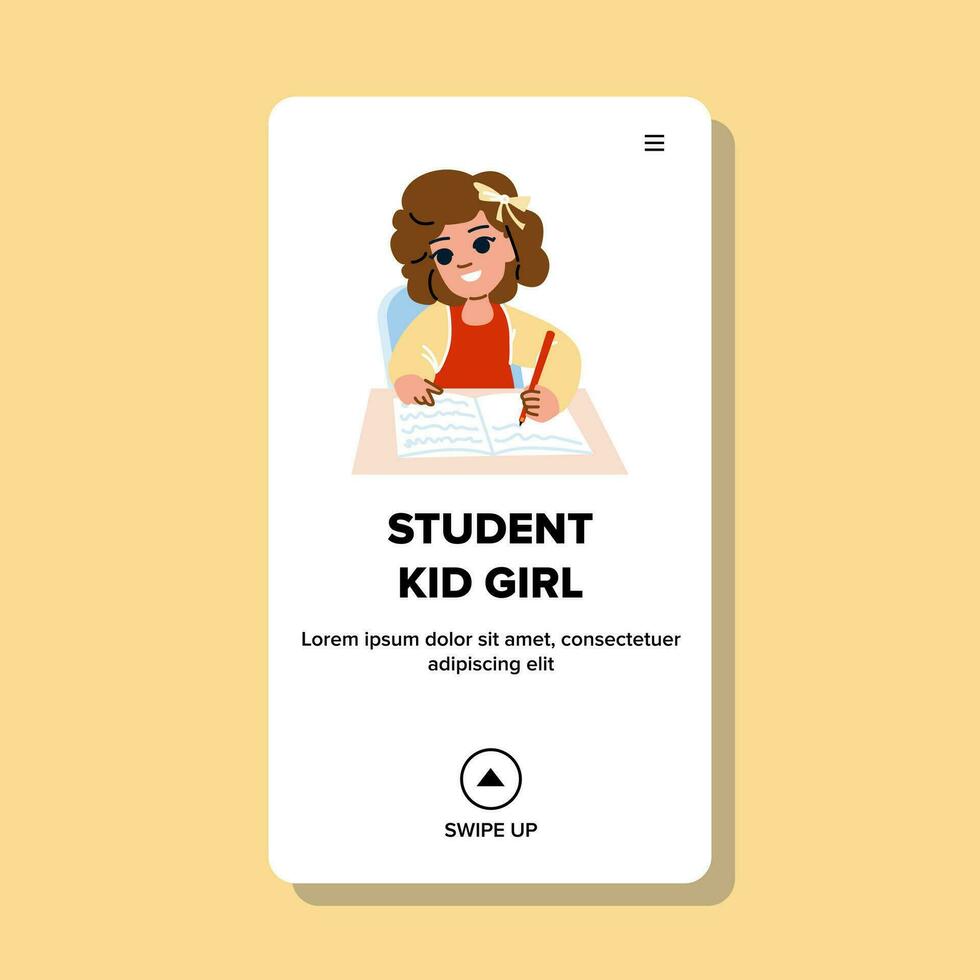 Schüler Kind Mädchen Vektor