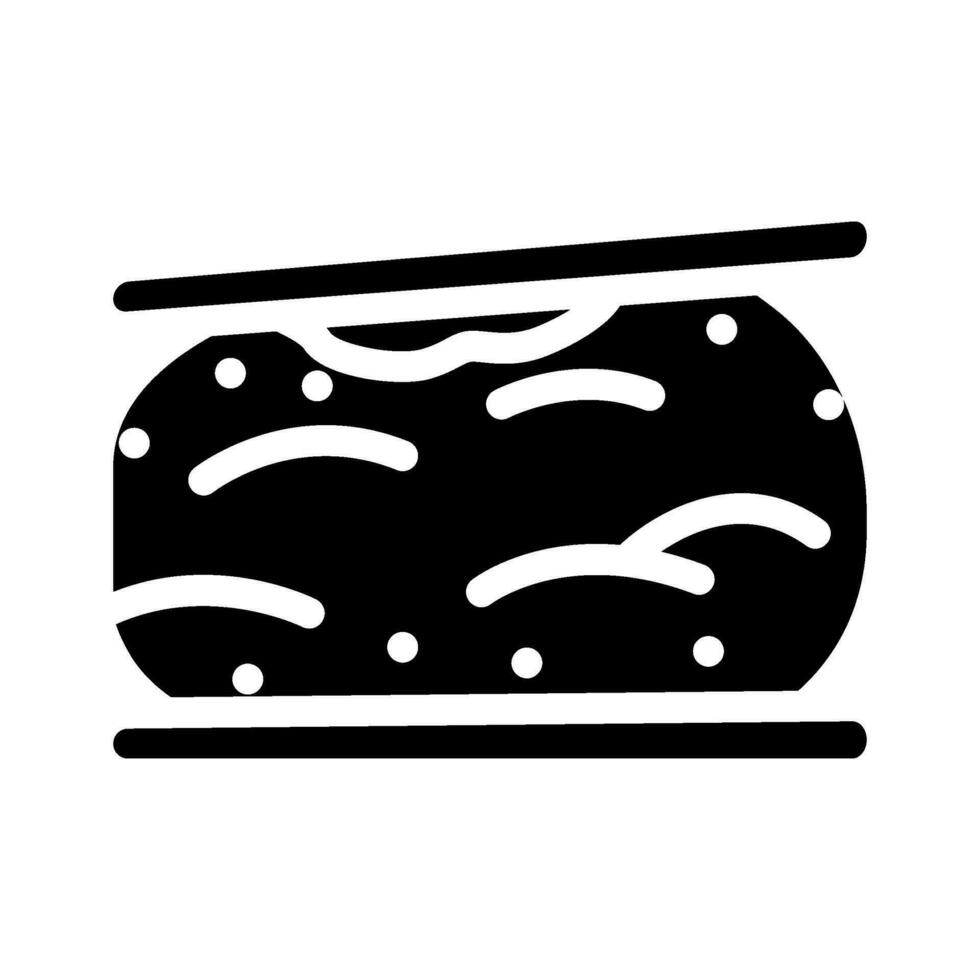 Gerüche Essen Snack Glyphe Symbol Vektor Illustration