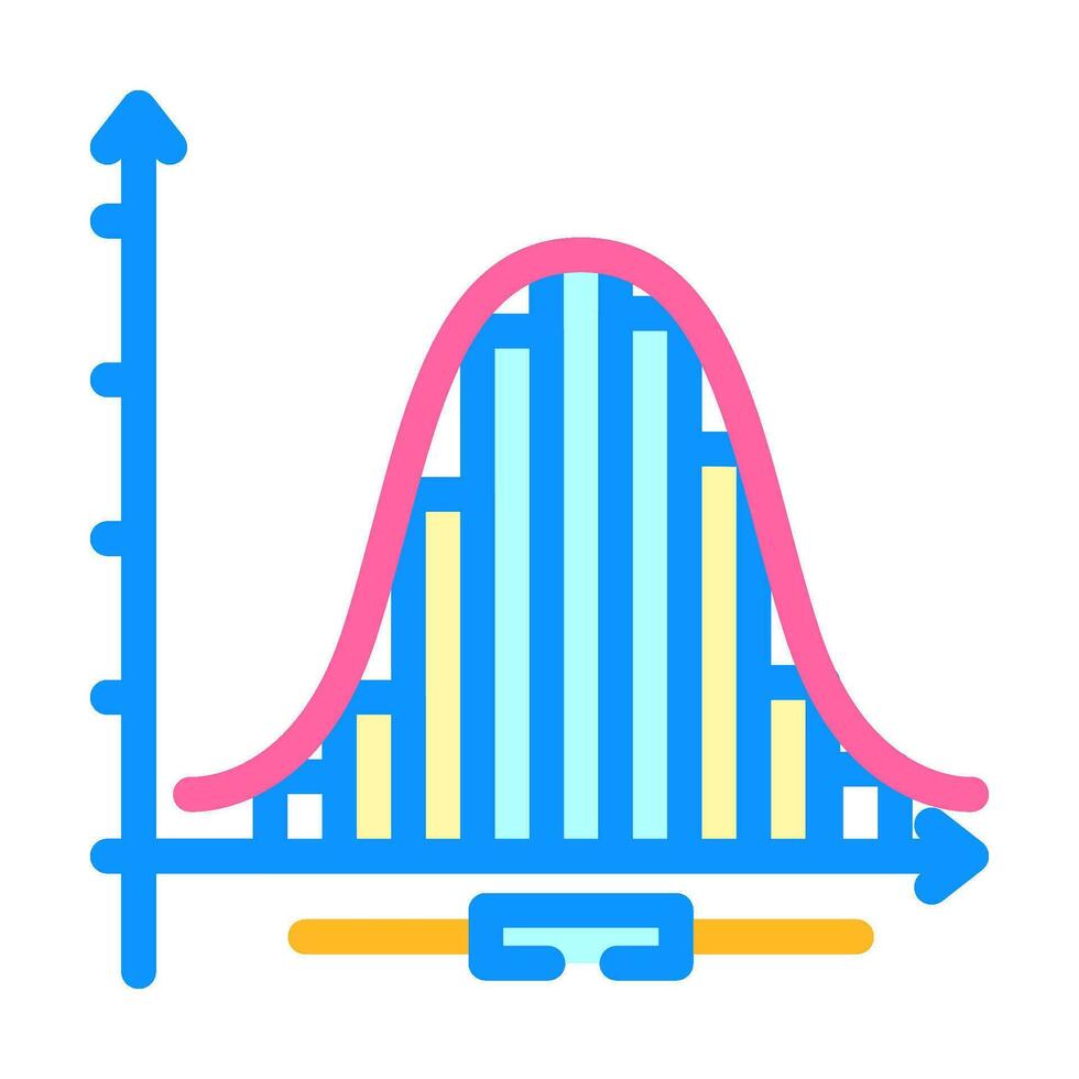 statistik matematik vetenskap utbildning Färg ikon vektor illustration