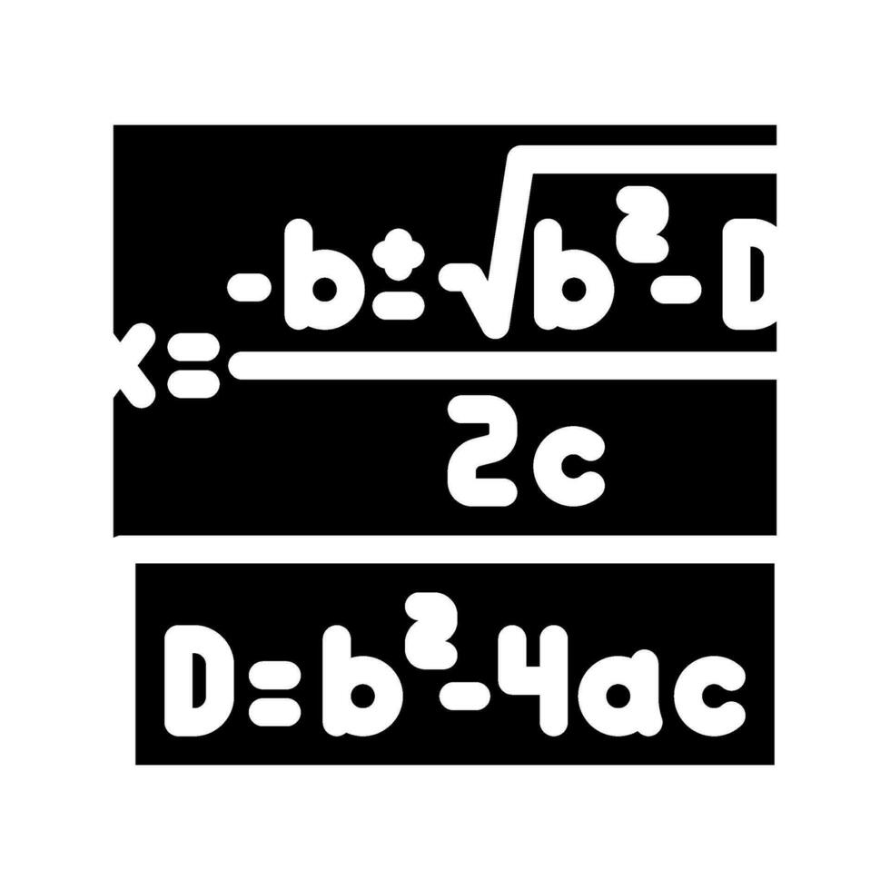 Formel Mathematik Wissenschaft Bildung Glyphe Symbol Vektor Illustration