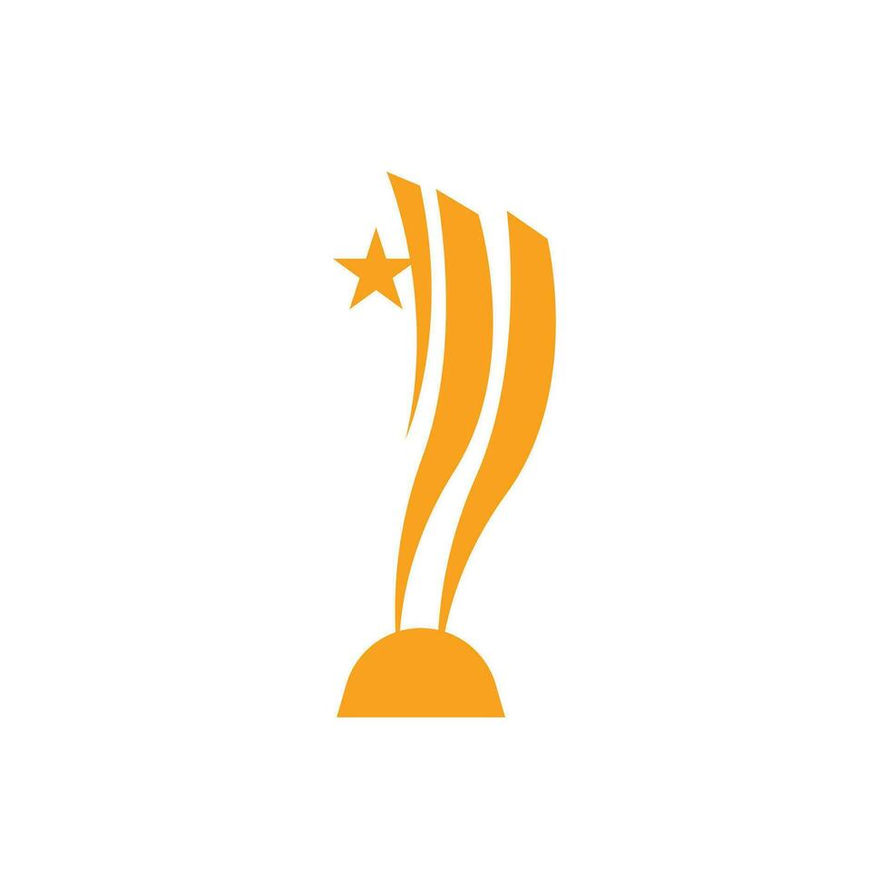Trophäe Logo, gewinnen Vektor zum Sport Turnier, kreativ und einzigartig Illustration