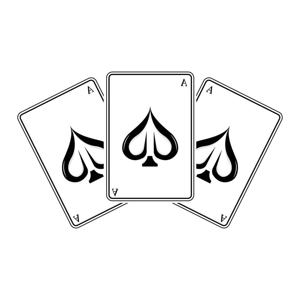 Kasino Poker Jahrgang Logo, Vektor Diamanten, As, Herzen und Pik, Poker Verein Glücksspiel Spiel Design