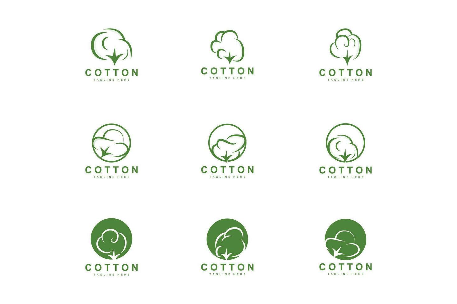 bomull logotyp, mjuk bomull blomma design vektor naturlig organisk växter kläder material och skönhet textilier