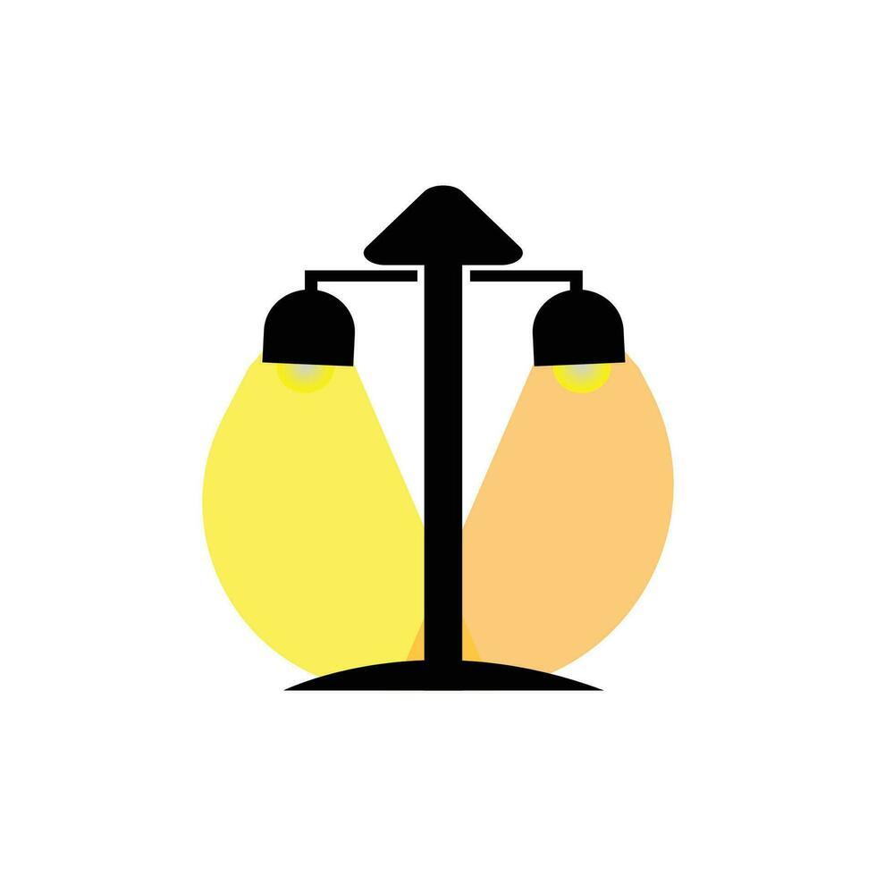 Straße Lampe Logo, Laterne Lampe Vektor, Beleuchtung klassisch retro Design, Silhouette Symbol Prämie Vorlage vektor