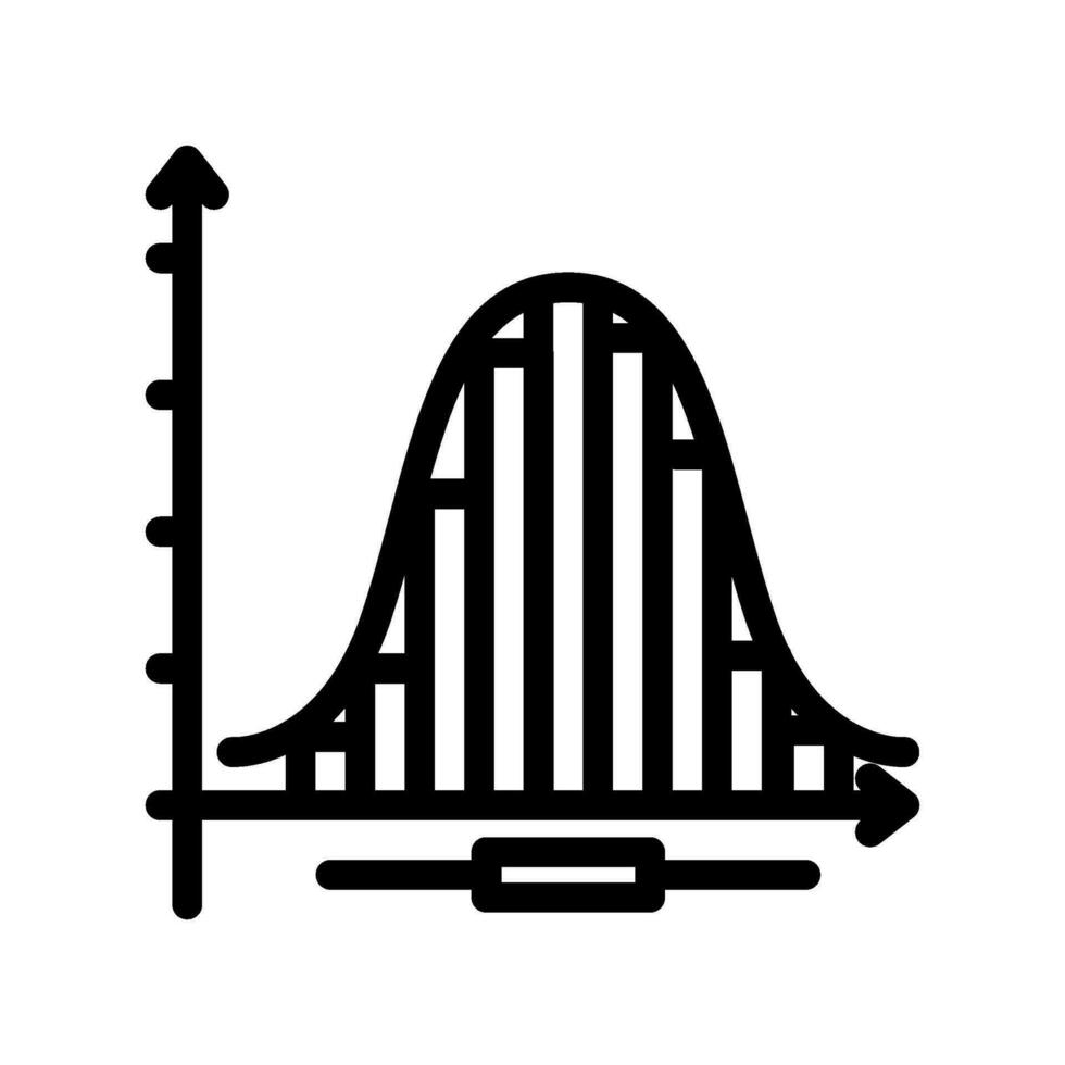 Statistiken Mathematik Wissenschaft Bildung Linie Symbol Vektor Illustration