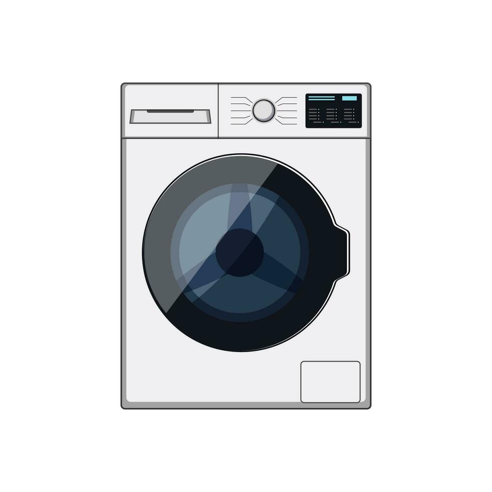 tvätta tvättning maskin tecknad serie vektor illustration