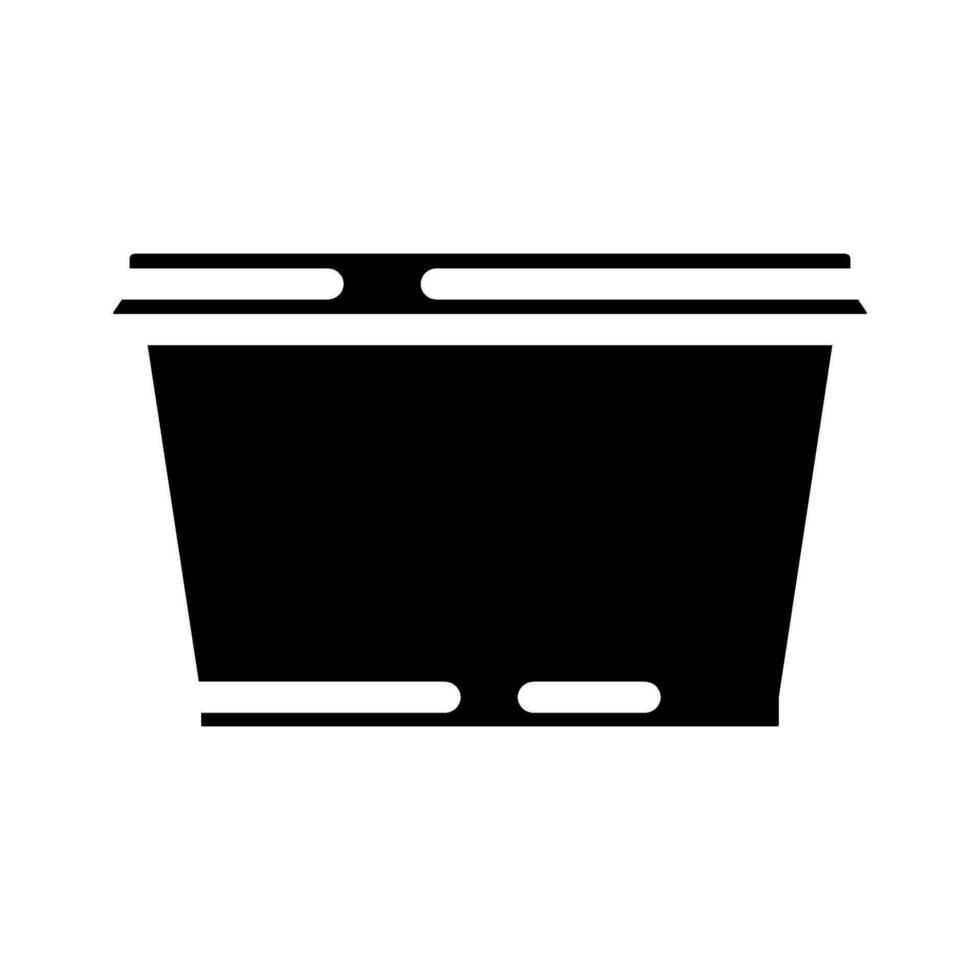 lunch låda plast skola glyf ikon vektor illustration