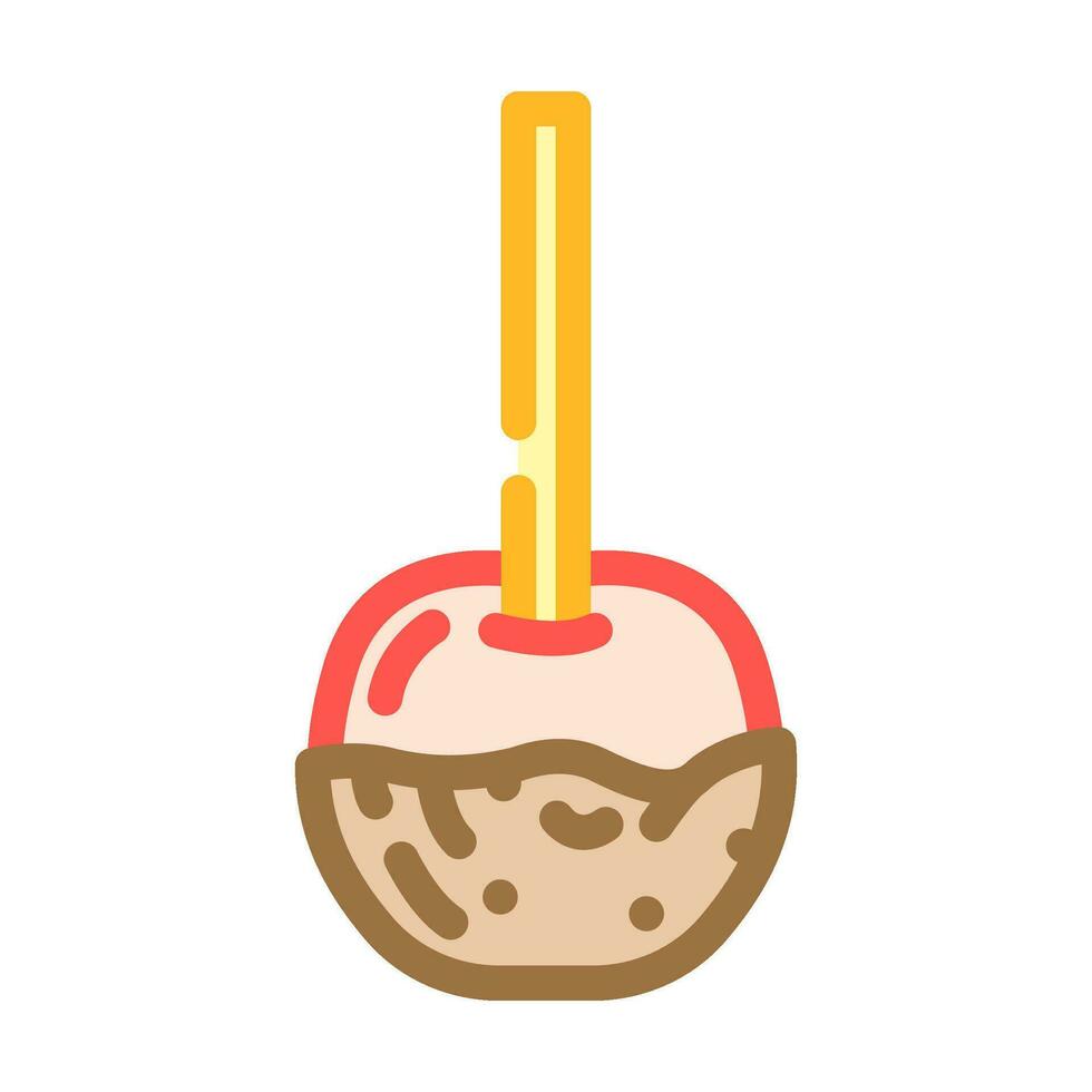 kola äpple mat mellanmål Färg ikon vektor illustration