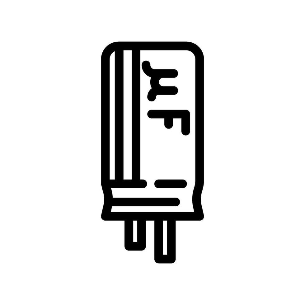 kondensator elektrisk ingenjör linje ikon vektor illustration