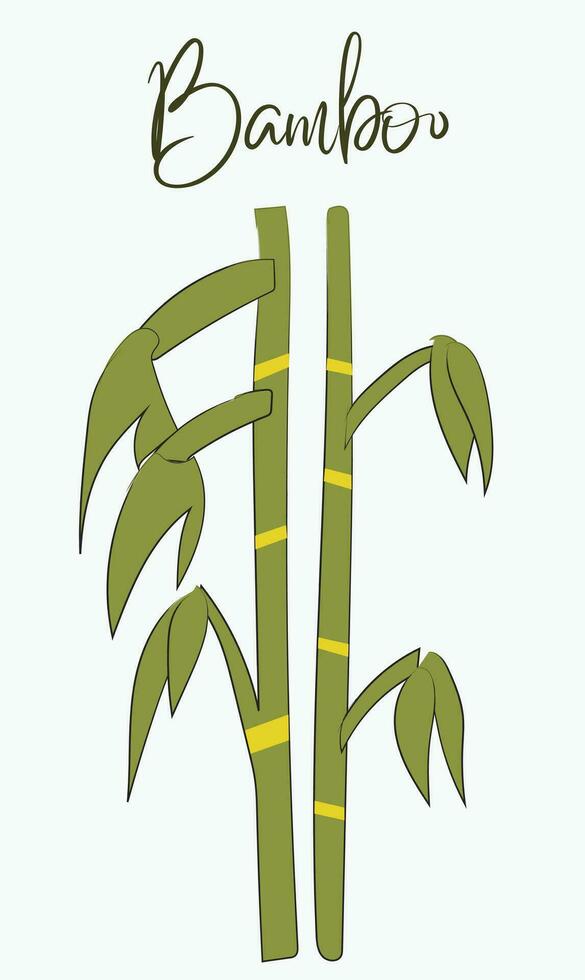 bambu ikon, natur, logotyp, illustration design. vektor