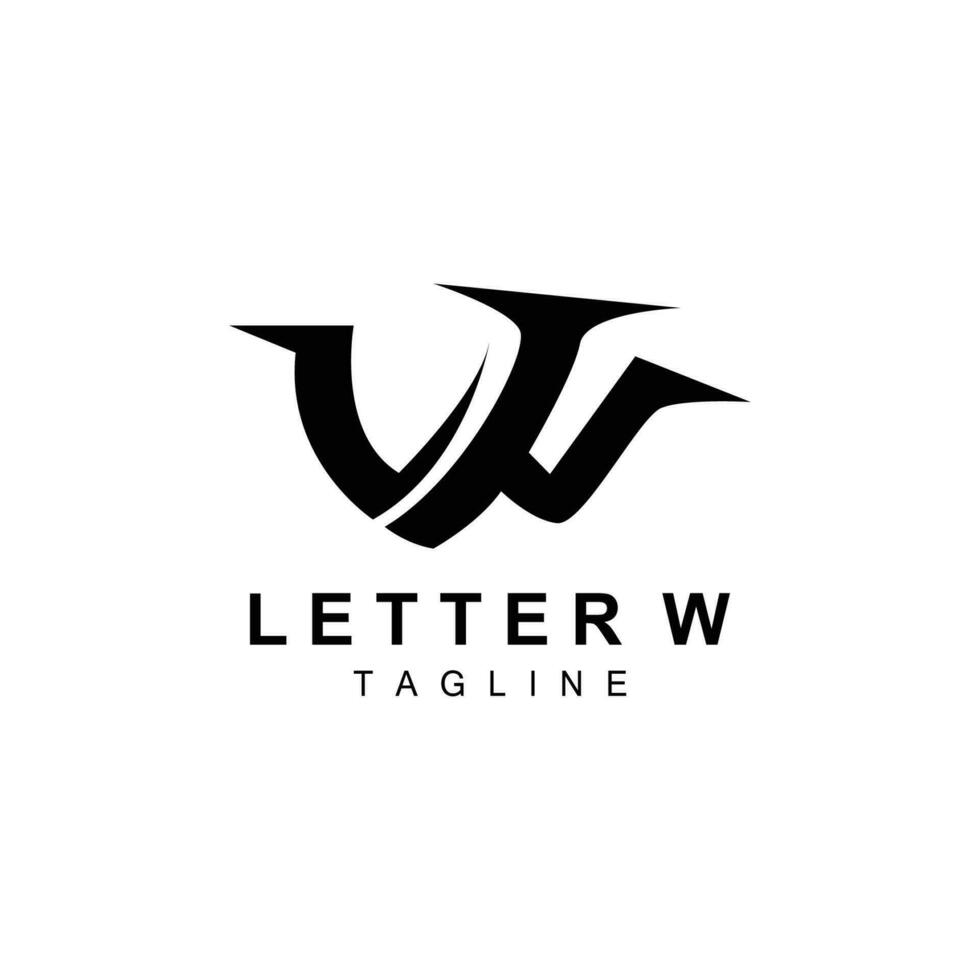 w brev logotyp, alfabet första vektor, enkel logotyp design, ikon symbol mall illustration vektor